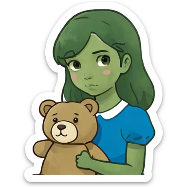 Sad girl sticker