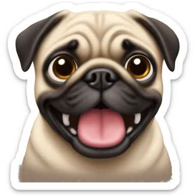 cute pug emoji sticker