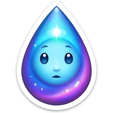 Nebula tear drop sticker