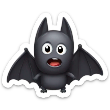 annoying bat with no high school friends sticker