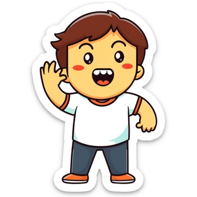 person smacking their teeth sticker