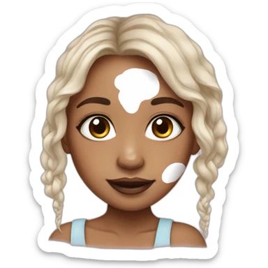 vitiligo girl sticker