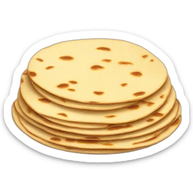 Small Stack of tortillas with some grill marks sticker