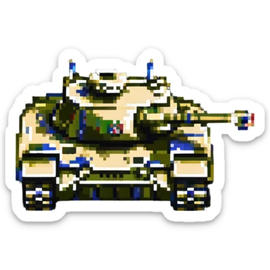 Ukrainian tank sticker