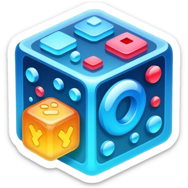 Una representación de materia y bits sticker