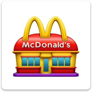 Neon McDonald’s restaurant  sticker