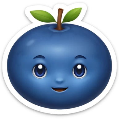Single blueberry sticker