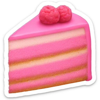 Pink slice cake sticker