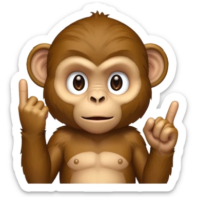 Monkey showing middle finger sticker