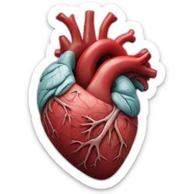 Human heart sticker