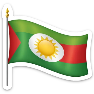kurdistan flag without the pole like every other flag emoji sticker