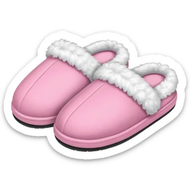 Pink cute slippers sticker
