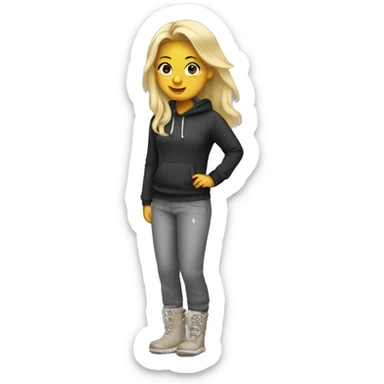 Blonde girl with sweat pants and uggs sticker