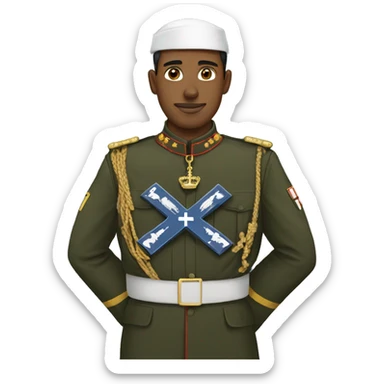 Military with an Orthodox cross sticker