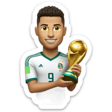 Ronaldo qui gagne la coupe du monde sticker