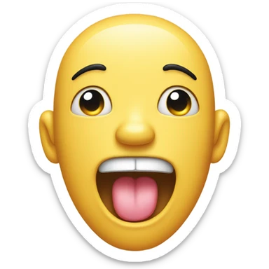 Tongue out emoji groaning face sticker