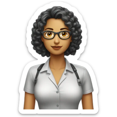 Brazilian woman prompt engineer AI enthusiast cyber sticker