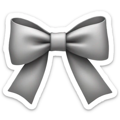 White a bow  sticker