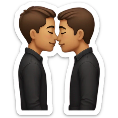 Gay couple kissing mexican sticker
