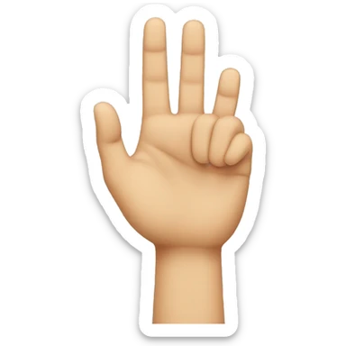 one Hand with two fingers up and other with fingers crossed sticker
