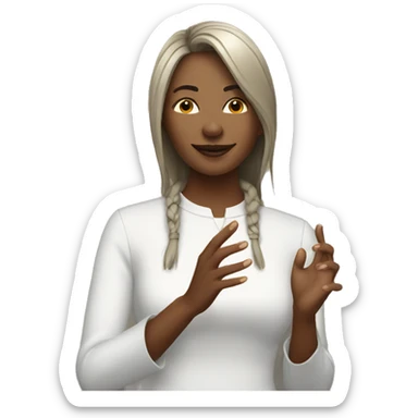 Female worship leader sticker