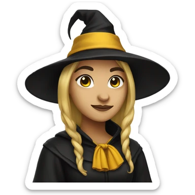 Hufflepuff witch sticker