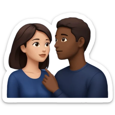 couple talking with night sky  sticker
