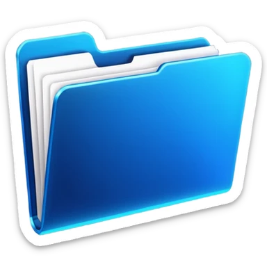 dark blue neon file folder sticker