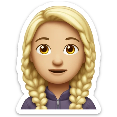 Девушка с ребенком в зимней одежде sticker