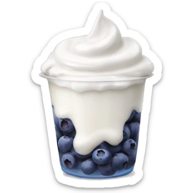 Yogurt with blueberry’s  sticker