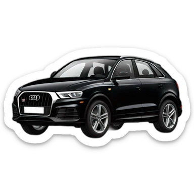 Black Audi Q3 sticker
