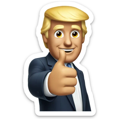 Donald Trump doing a thumbs up sticker