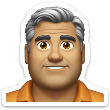 fat fat fat george clooney sticker