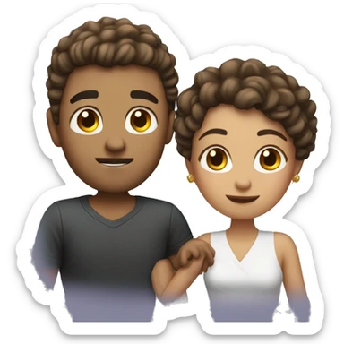 Couple hitting a 6 month anniversary  sticker