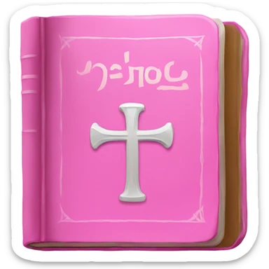 holy bible pink sticker