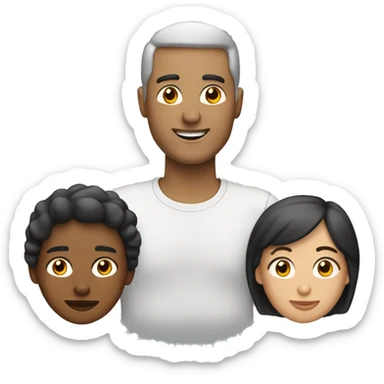3 mujeres 1 hombre blanco sticker