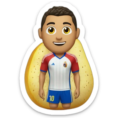 Ronaldo sur une patate sticker