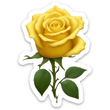 Yellow rose sticker