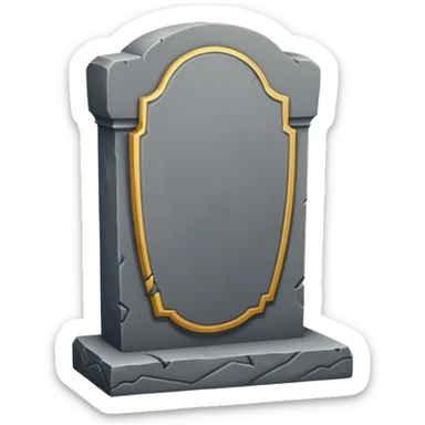 Gravestone – Grey tombstone with “RIP”.




 sticker