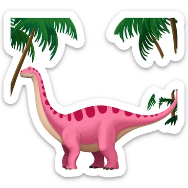 pink brachiosaurus sticker