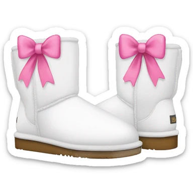 white uggs with pink bows sticker