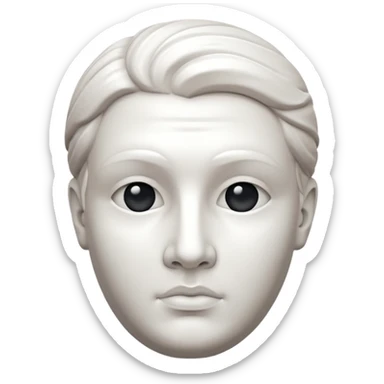 marble sculpture head sticker