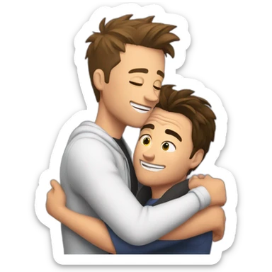 Chandler and joey last hug sticker