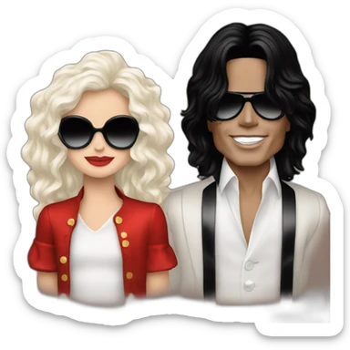 Michael Jackson with marry plesley sticker