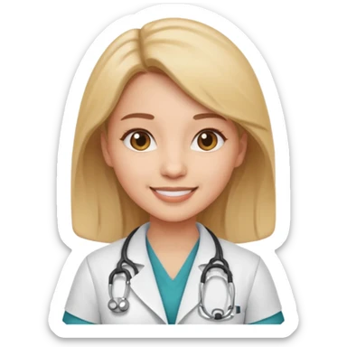 young female doctor emoji sticker