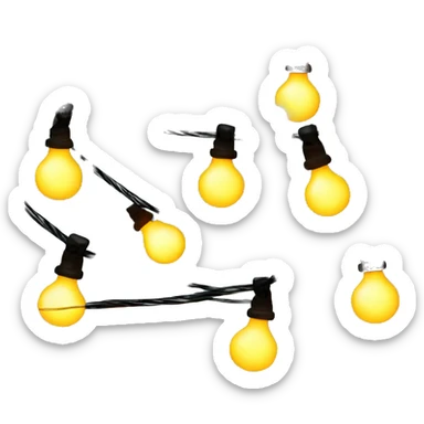 String Christmas lights sticker