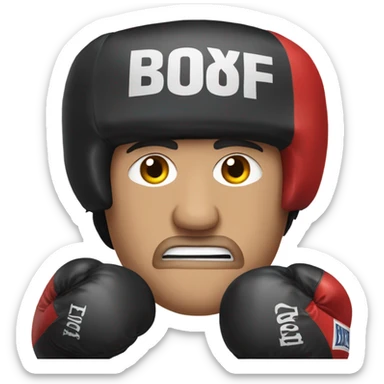 Rocky balboa with his boxing gloves on sticker
