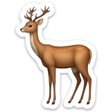 a deer standing on 2 legs sticker