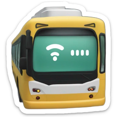a wifi modem on a bus sticker