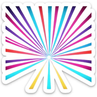 A laser-bar light projector casting neon streaks across the stage.
 sticker